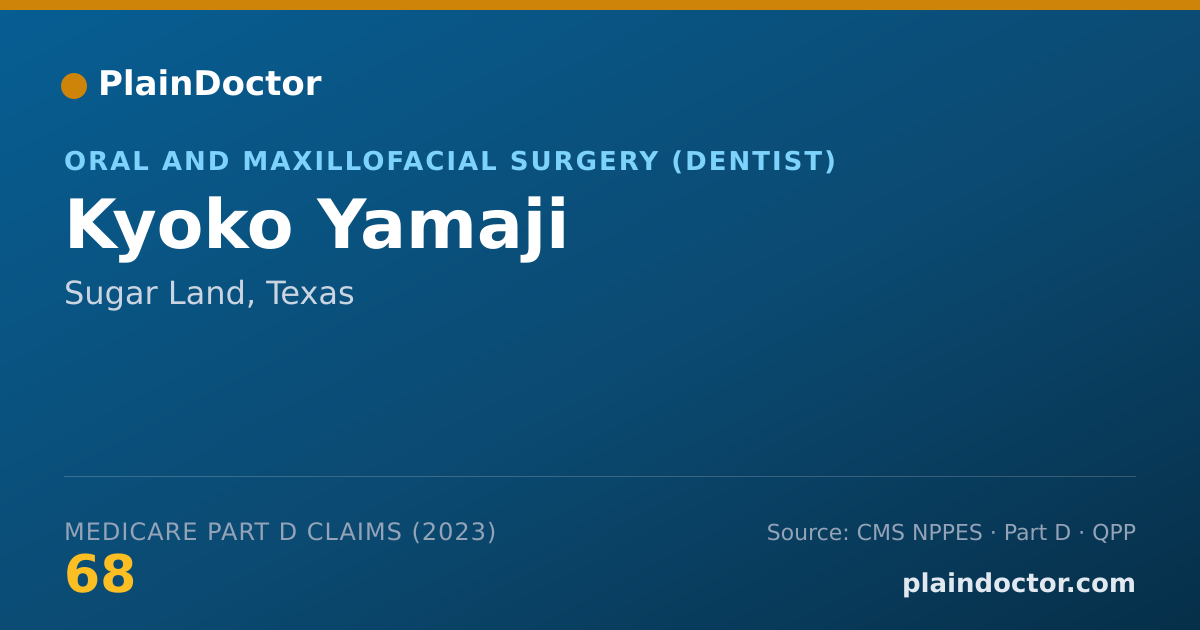 Shareable card for Kyoko Yamaji - Oral and Maxillofacial Surgery (Dentist), Sugar Land, TX