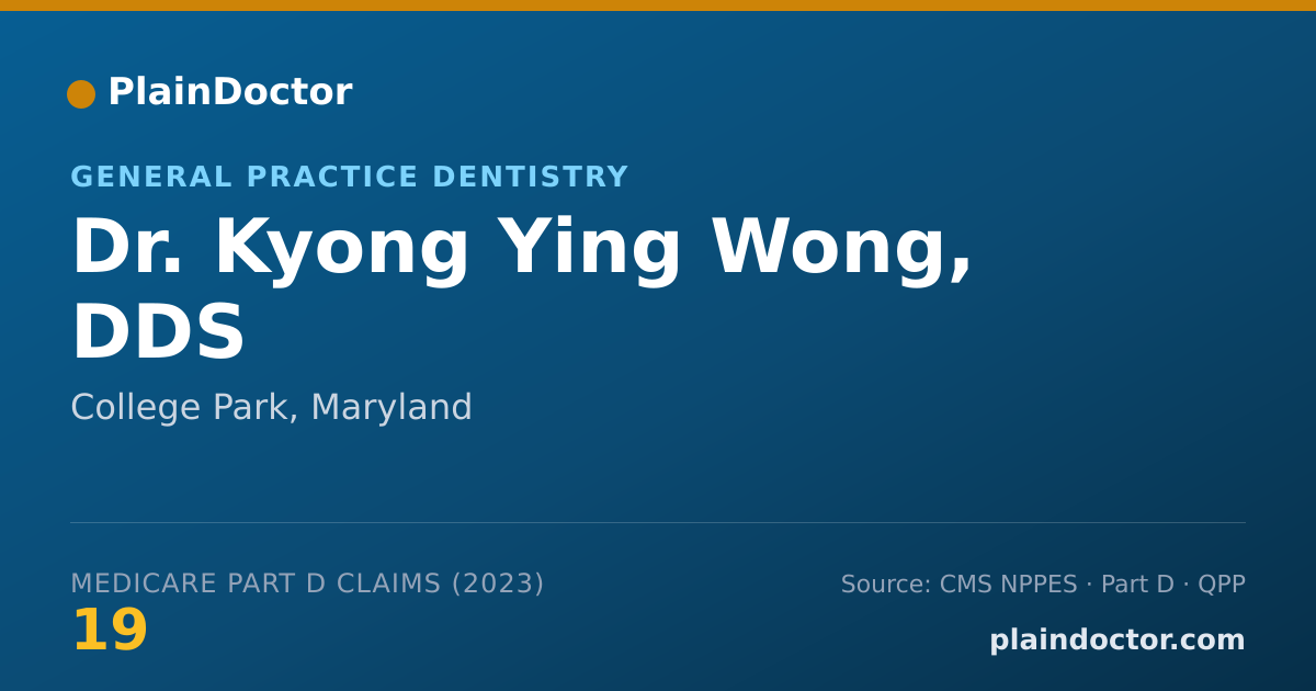Shareable card for Kyong Ying Wong, DDS - General Practice Dentistry, College Park, MD