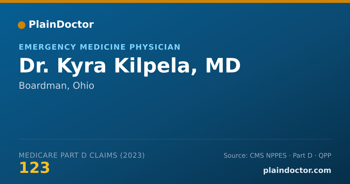 Shareable card for Kyra Kilpela, MD - Emergency Medicine Physician, Boardman, OH