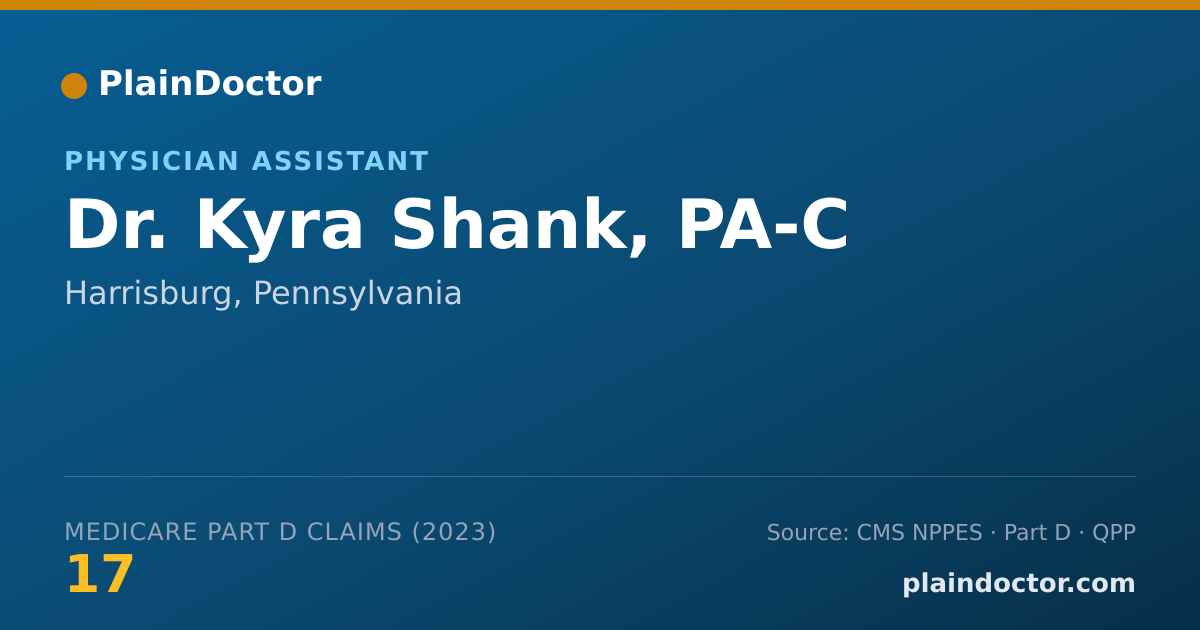 Shareable card for Kyra Shank, PA-C - Physician Assistant, Harrisburg, PA
