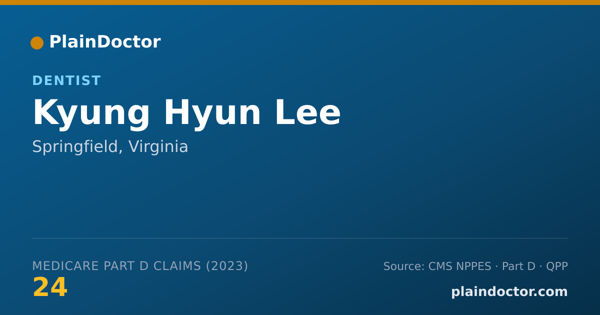 Shareable card for Kyung Hyun Lee - Dentist, Springfield, VA