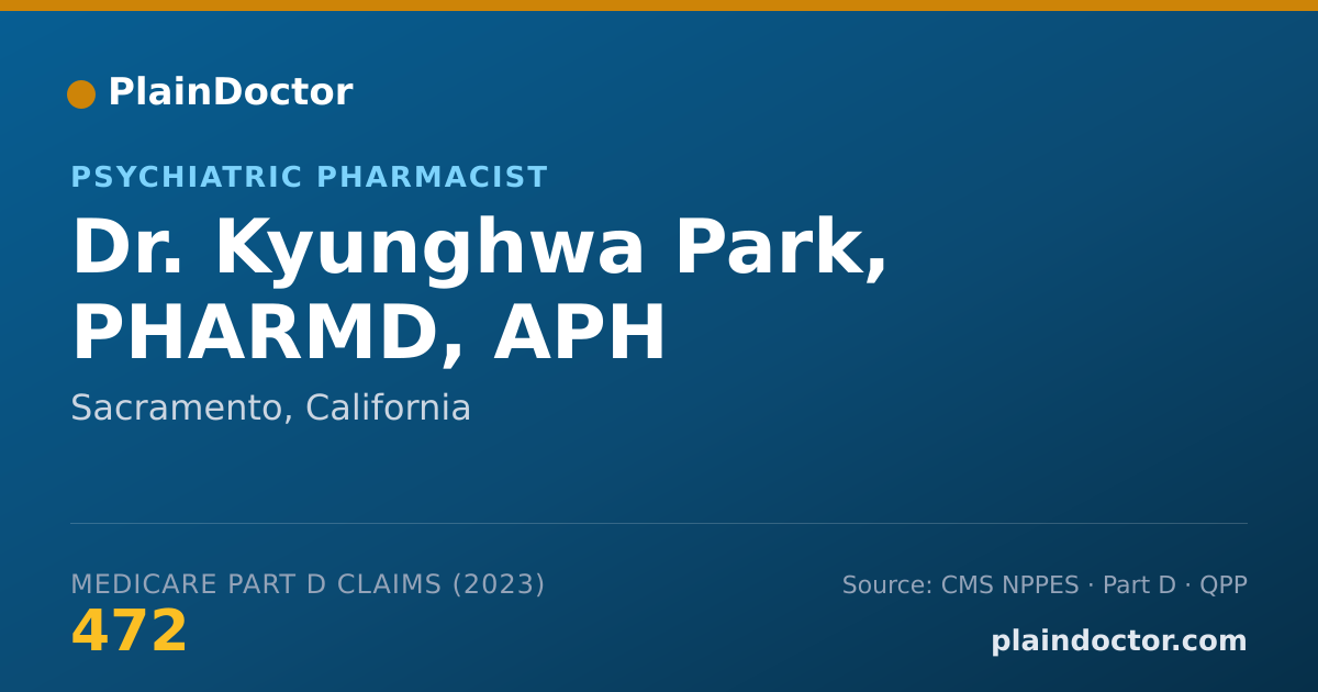 Shareable card for Kyunghwa Park, PHARMD, APH - Psychiatric Pharmacist, Sacramento, CA