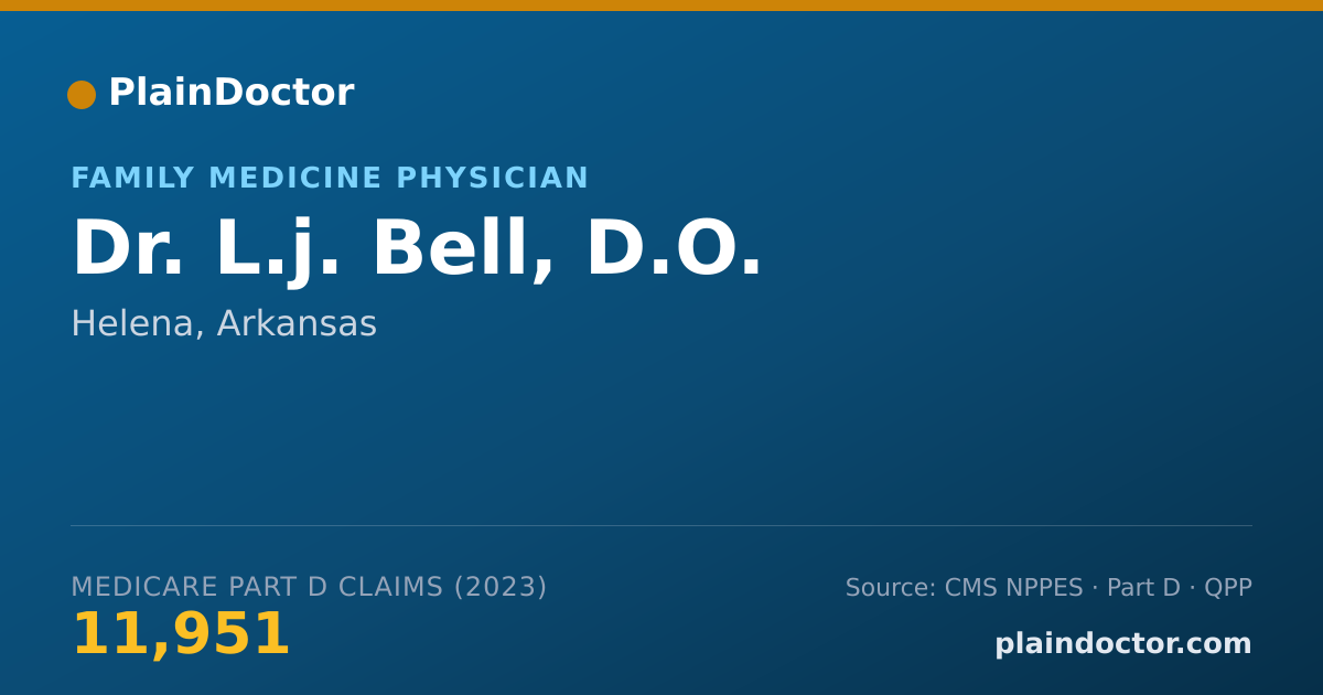 Shareable card for L.j. Bell, D.O. - Family Medicine Physician, Helena, AR