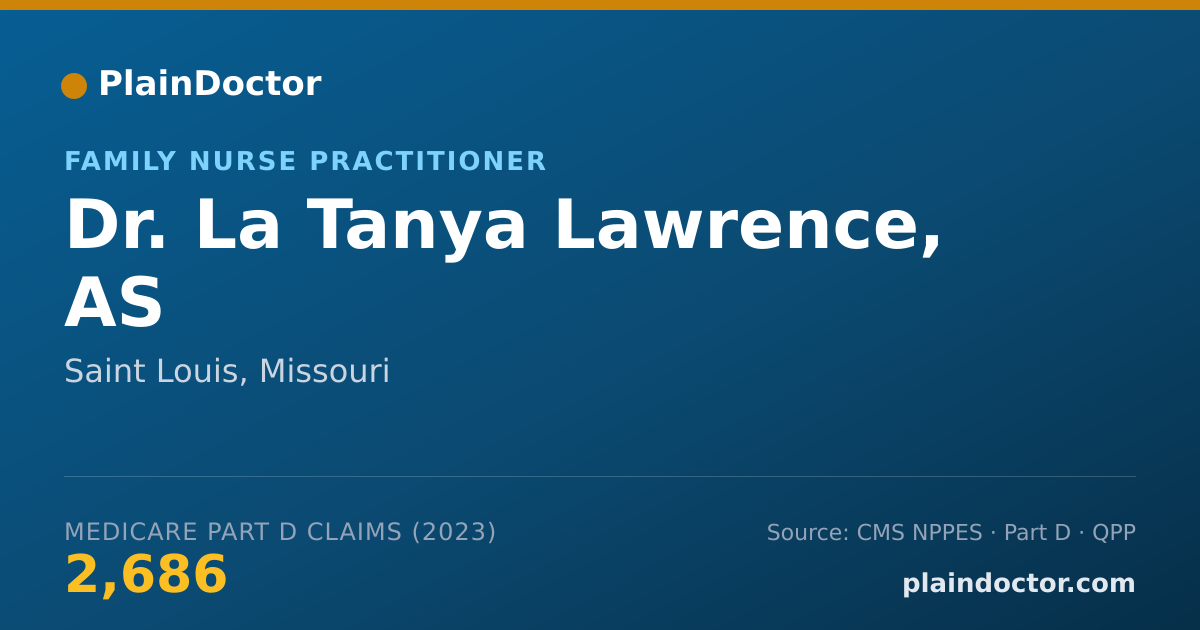 Shareable card for La Tanya Lawrence, AS - Family Nurse Practitioner, Saint Louis, MO