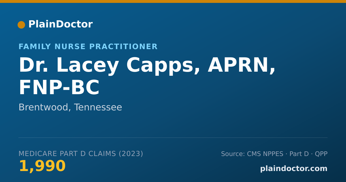 Shareable card for Lacey Capps, APRN, FNP-BC - Family Nurse Practitioner, Brentwood, TN