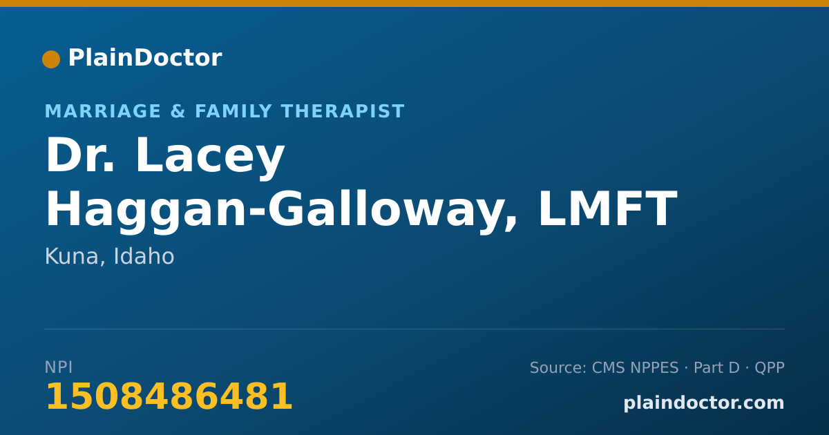 Shareable card for Lacey Haggan-Galloway, LMFT - Marriage & Family Therapist, Kuna, ID