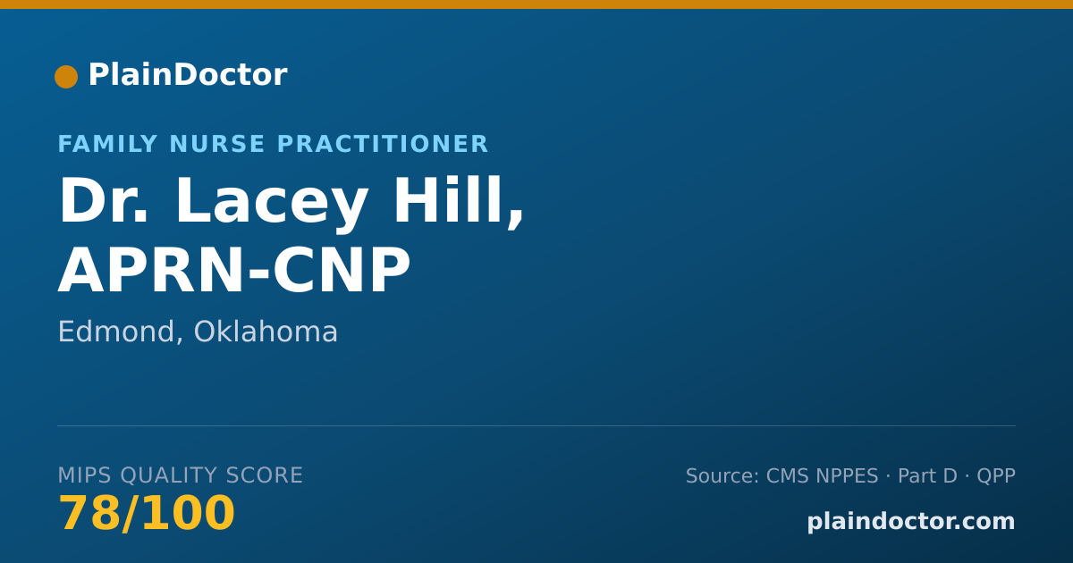 Shareable card for Lacey Hill, APRN-CNP - Family Nurse Practitioner, Edmond, OK