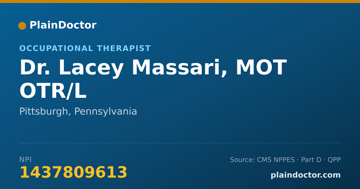 Shareable card for Lacey Massari, MOT OTR/L - Occupational Therapist, Pittsburgh, PA