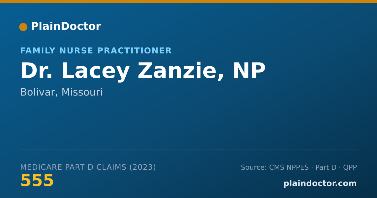 Shareable card for Lacey Zanzie, NP - Family Nurse Practitioner, Bolivar, MO