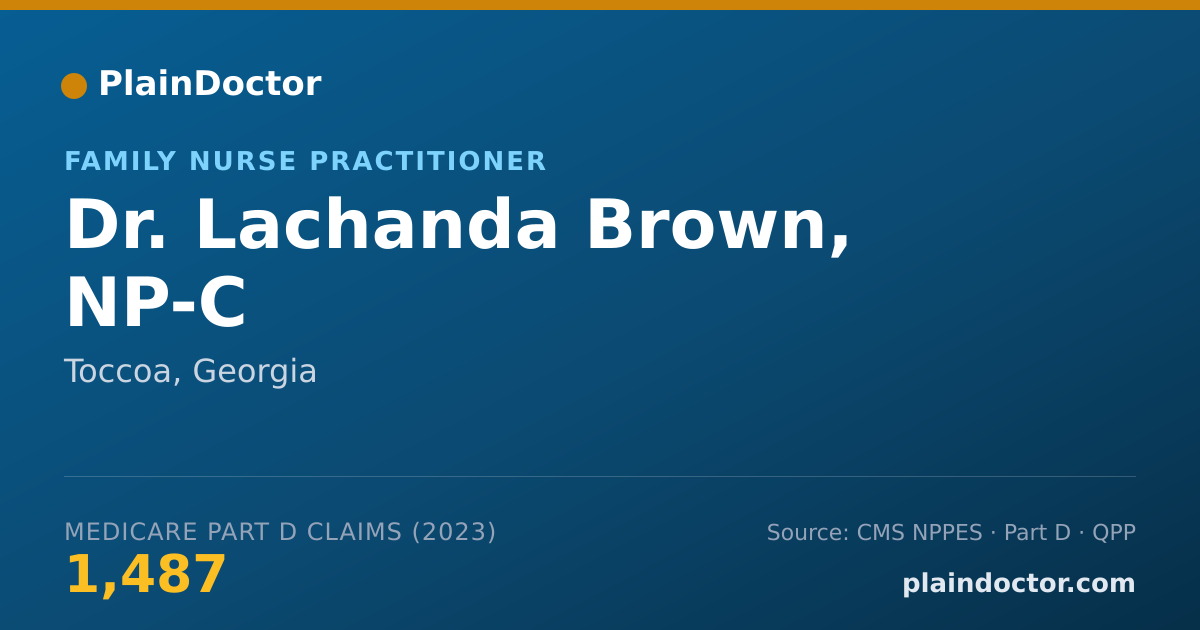 Shareable card for Lachanda Brown, NP-C - Family Nurse Practitioner, Toccoa, GA