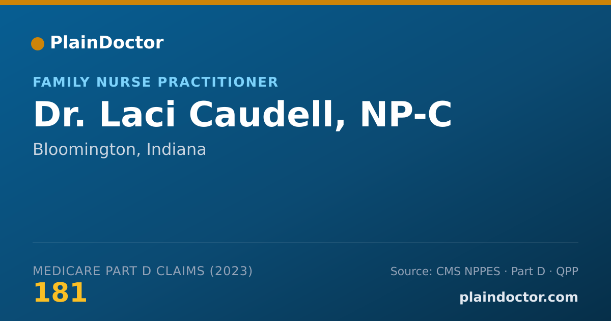 Shareable card for Laci Caudell, NP-C - Family Nurse Practitioner, Bloomington, IN