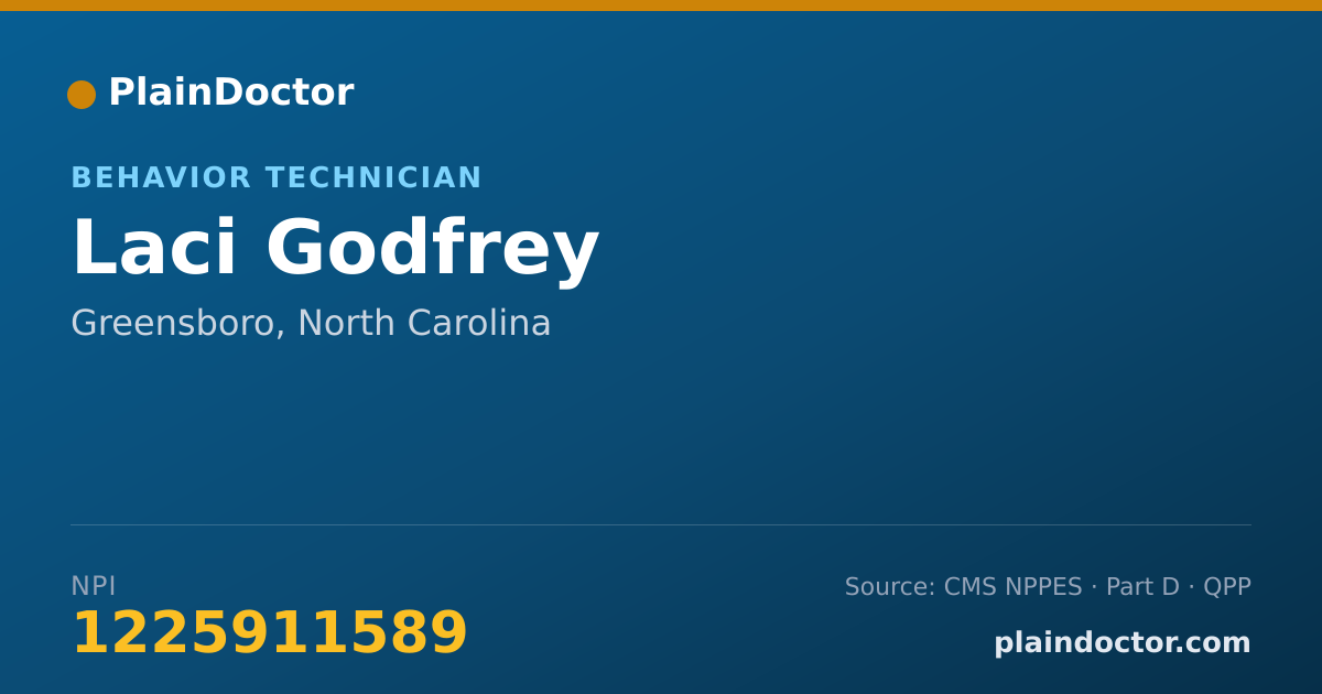 Shareable card for Laci Godfrey - Behavior Technician, Greensboro, NC