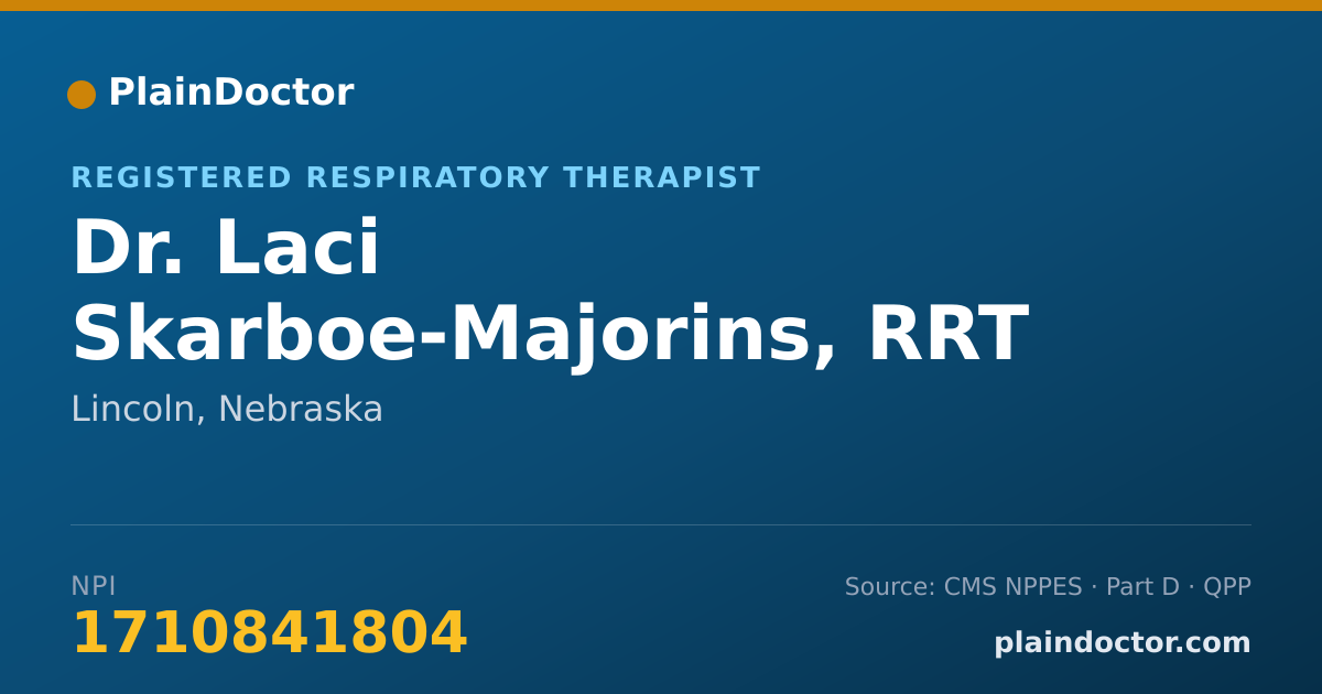 Shareable card for Laci Skarboe-Majorins, RRT - Registered Respiratory Therapist, Lincoln, NE