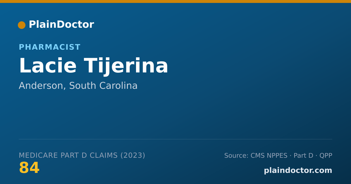 Shareable card for Lacie Tijerina - Pharmacist, Anderson, SC