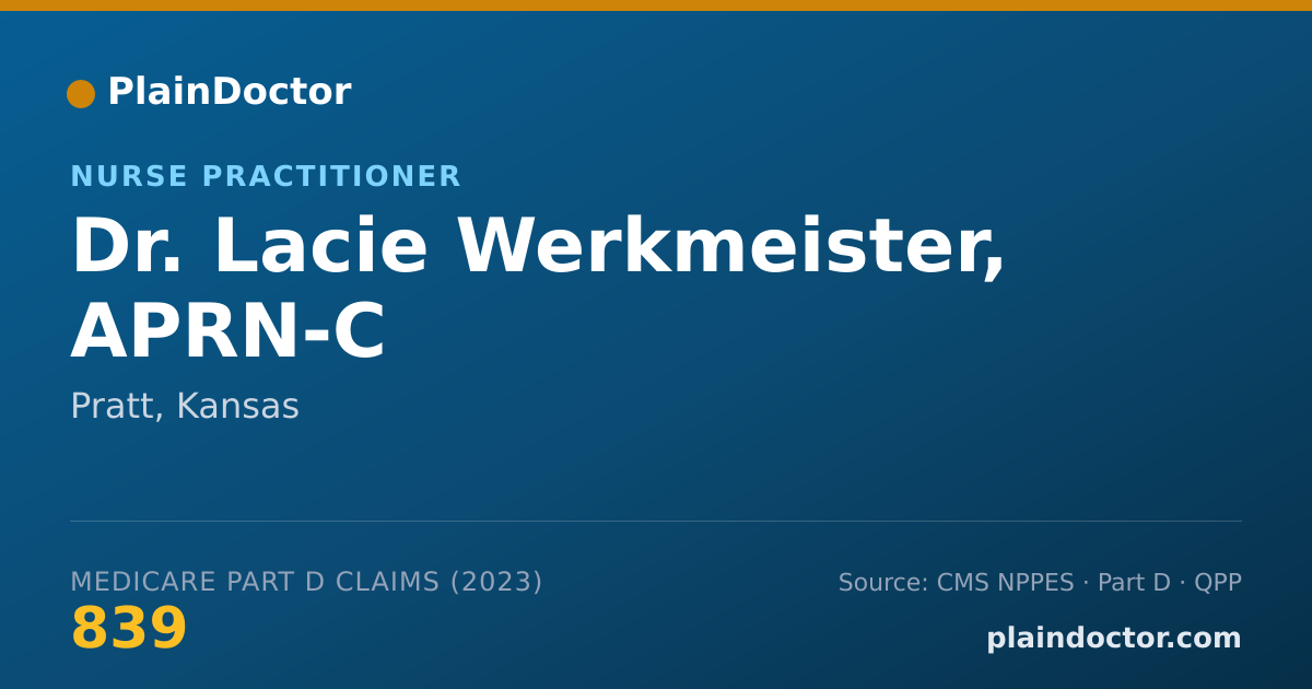 Shareable card for Lacie Werkmeister, APRN-C - Nurse Practitioner, Pratt, KS