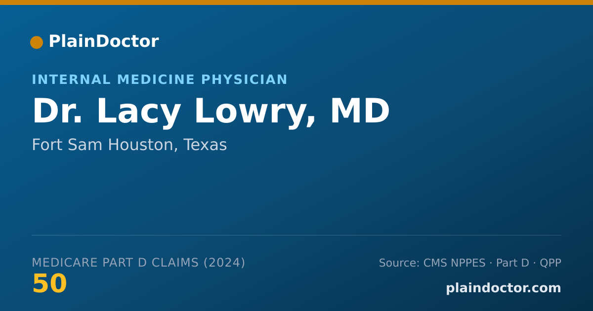 Shareable card for Lacy Lowry, MD - General Practice Physician, Fort Sam Houston, TX