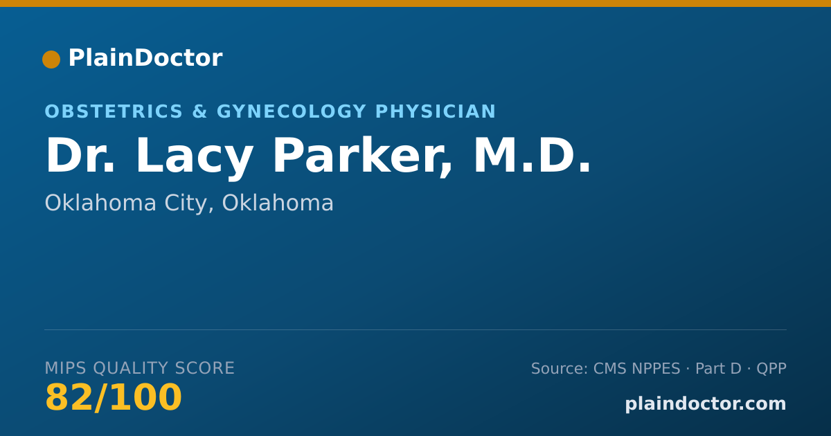 Shareable card for Lacy Parker, M.D. - Obstetrics & Gynecology Physician, Oklahoma City, OK