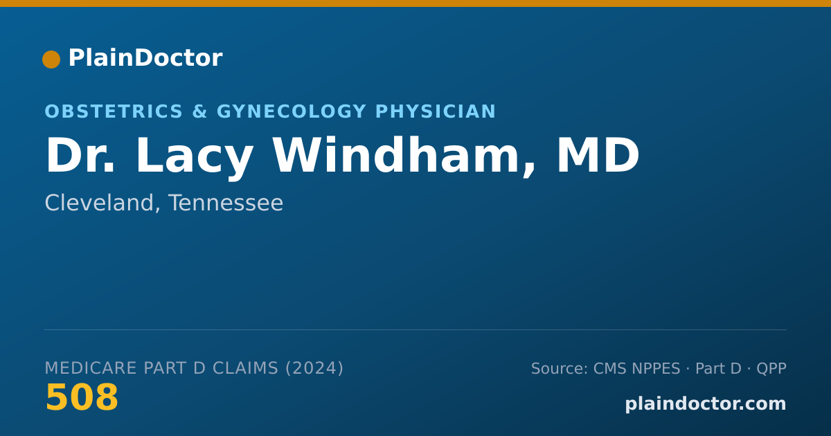 Shareable card for Lacy Windham, MD - Obstetrics & Gynecology Physician, Cleveland, TN