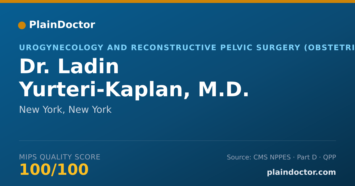 Shareable card for Ladin Yurteri-Kaplan, M.D. - Urogynecology and Reconstructive Pelvic Surgery (Obstetrics & Gynecology) Physician, New York, NY