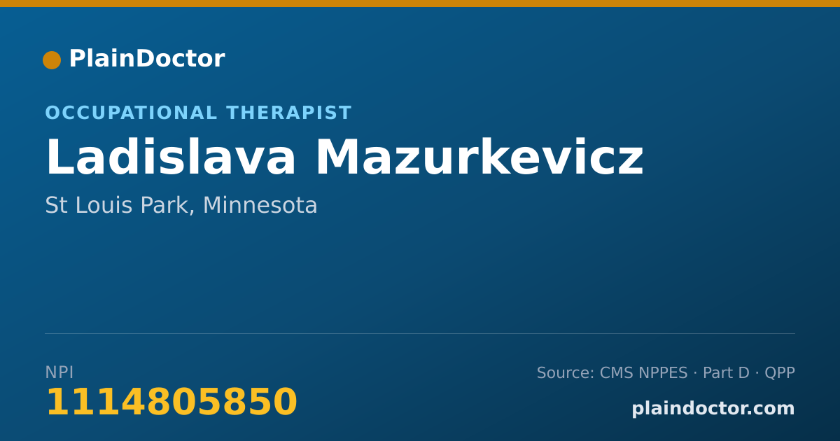 Shareable card for Ladislava Mazurkevicz - Occupational Therapist, St Louis Park, MN