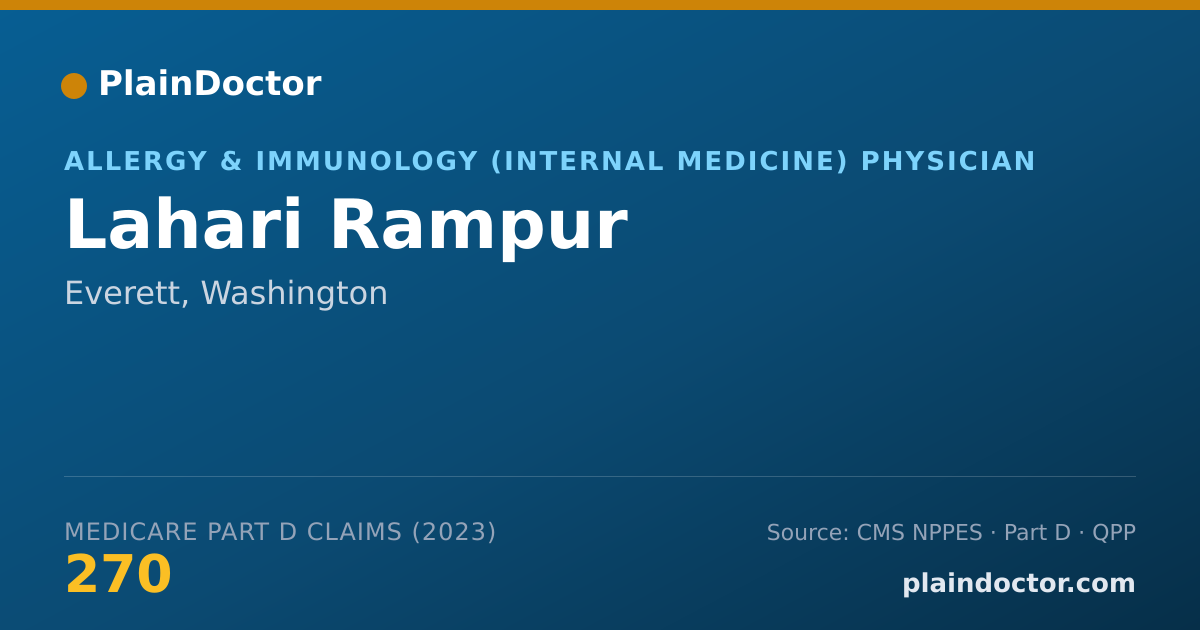 Shareable card for Lahari Rampur - Allergy & Immunology (Internal Medicine) Physician, Everett, WA