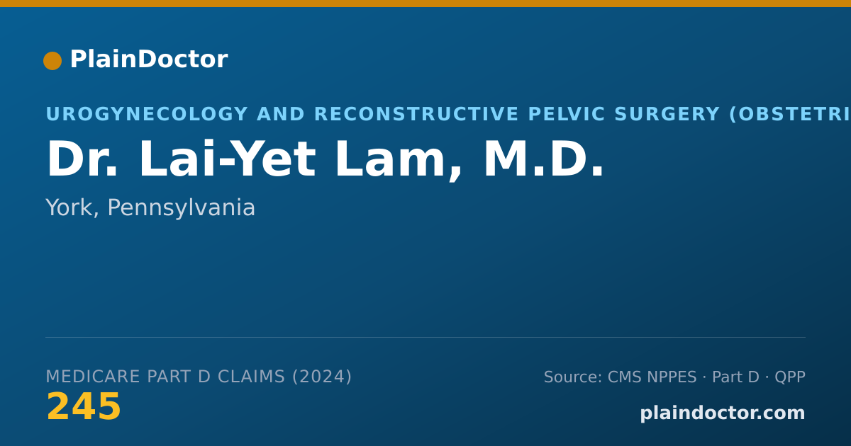 Shareable card for Lai-Yet Lam, M.D. - Urogynecology and Reconstructive Pelvic Surgery (Obstetrics & Gynecology) Physician, York, PA