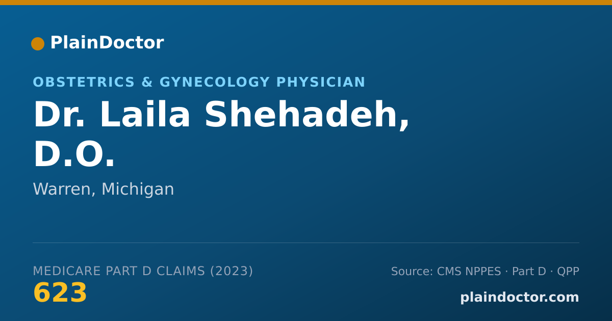 Shareable card for Laila Shehadeh, D.O. - Obstetrics & Gynecology Physician, Warren, MI