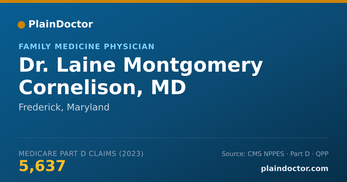 Shareable card for Laine Montgomery Cornelison, MD - Family Medicine Physician, Frederick, MD