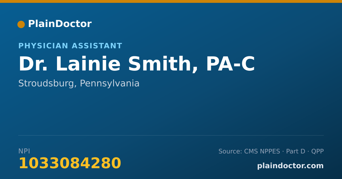 Shareable card for Lainie Smith, PA-C - Physician Assistant, Stroudsburg, PA