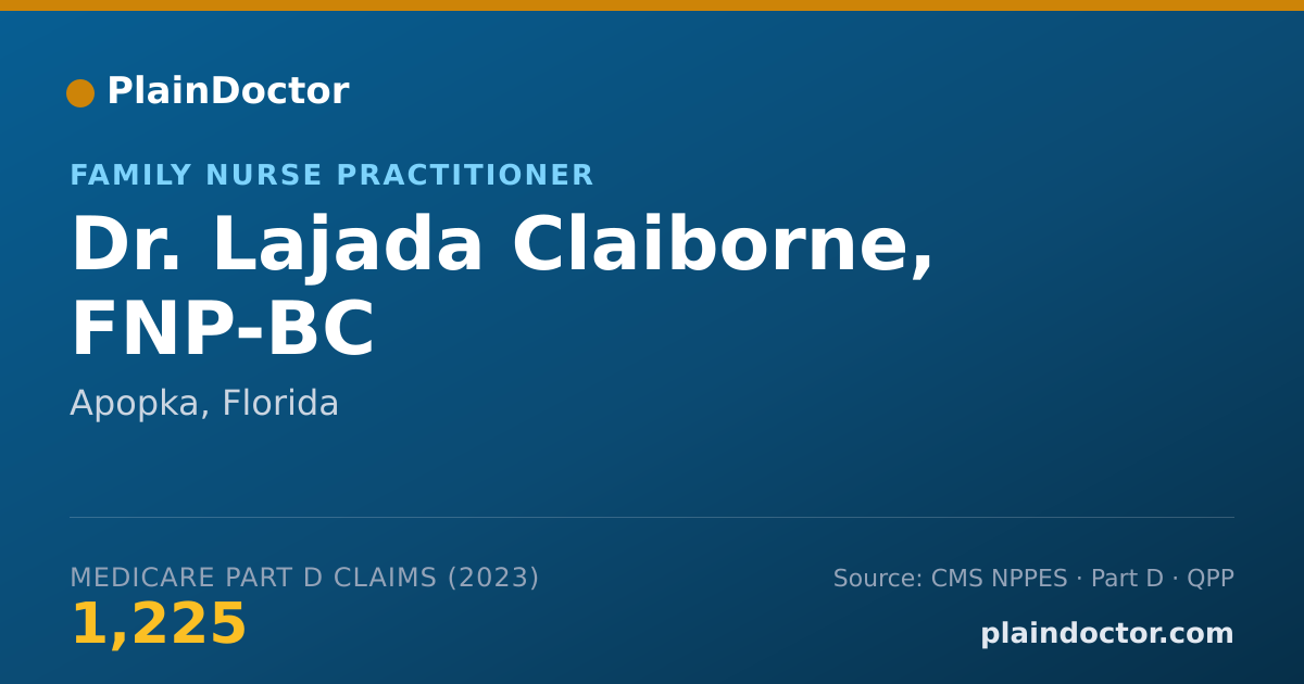Shareable card for Lajada Claiborne, FNP-BC - Family Nurse Practitioner, Apopka, FL