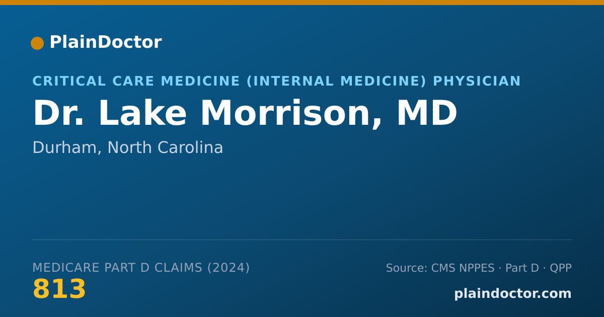 Shareable card for Lake Morrison, MD - Critical Care Medicine (Internal Medicine) Physician, Durham, NC