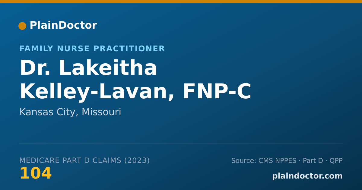 Shareable card for Lakeitha Kelley-Lavan, FNP-C - Family Nurse Practitioner, Kansas City, MO