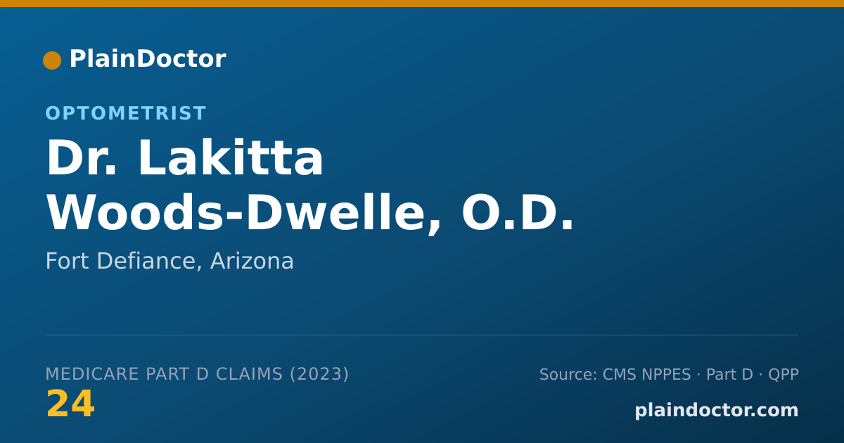 Shareable card for Lakitta Woods-Dwelle, O.D. - Optometrist, Fort Defiance, AZ