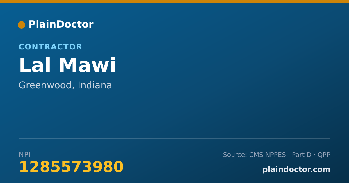 Shareable card for Lal Mawi - Contractor, Greenwood, IN