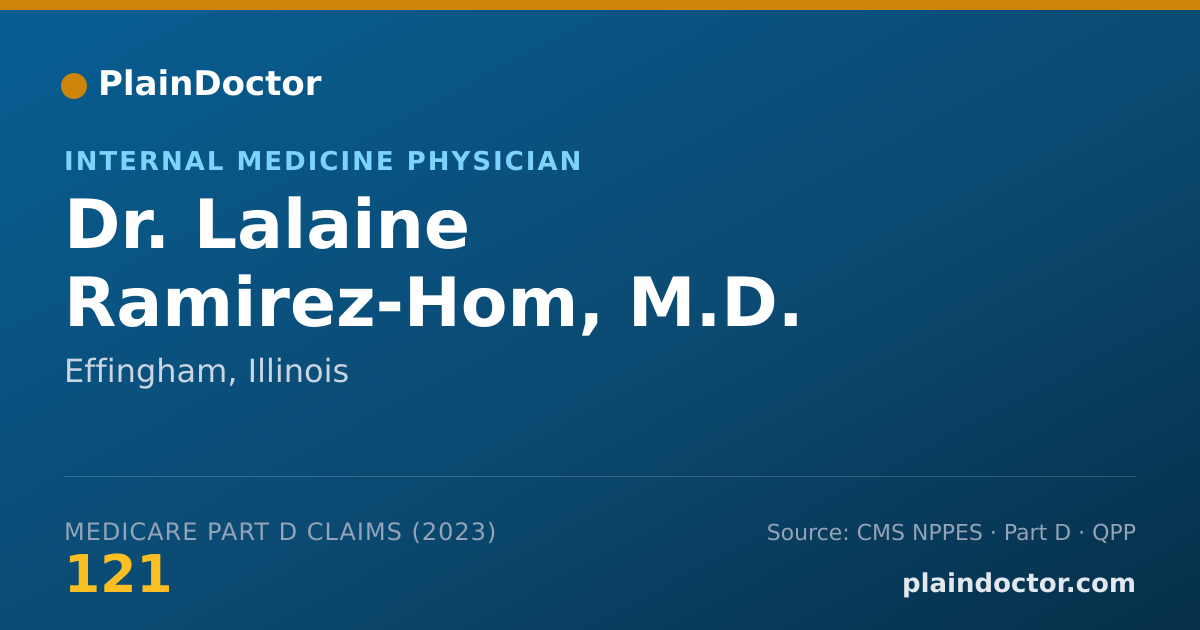 Shareable card for Lalaine Ramirez-Hom, M.D. - Internal Medicine Physician, Effingham, IL