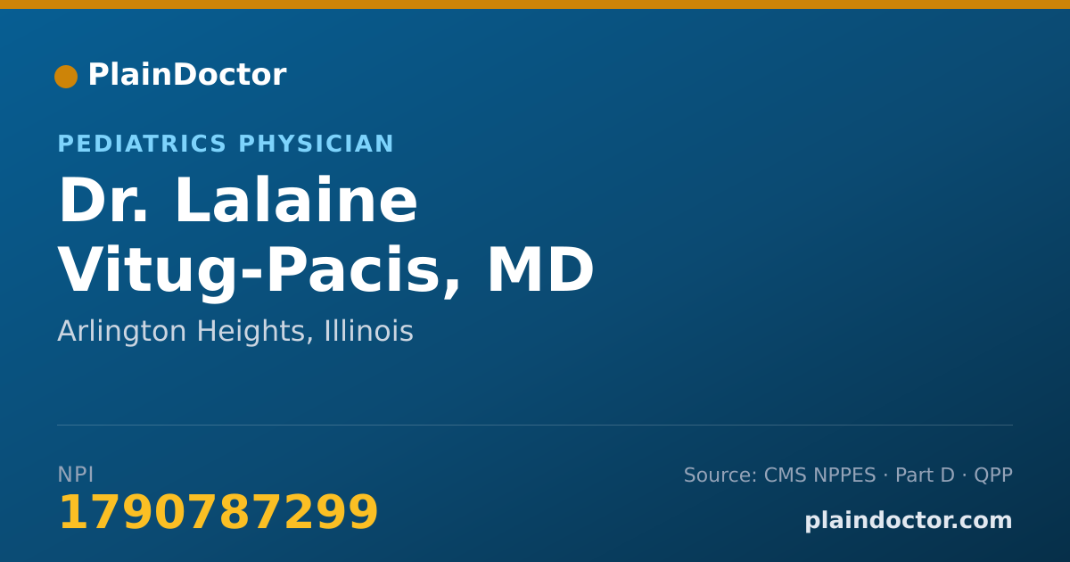 Shareable card for Lalaine Vitug-Pacis, MD - Pediatrics Physician, Arlington Heights, IL