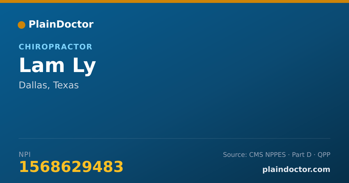 Shareable card for Lam Ly - Chiropractor, Dallas, TX