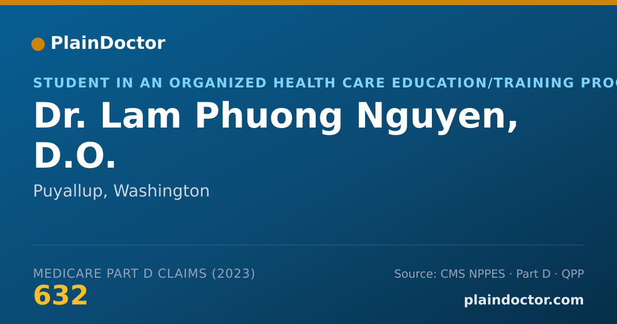 Shareable card for Lam Phuong Nguyen, D.O. - Student in an Organized Health Care Education/Training Program, Puyallup, WA