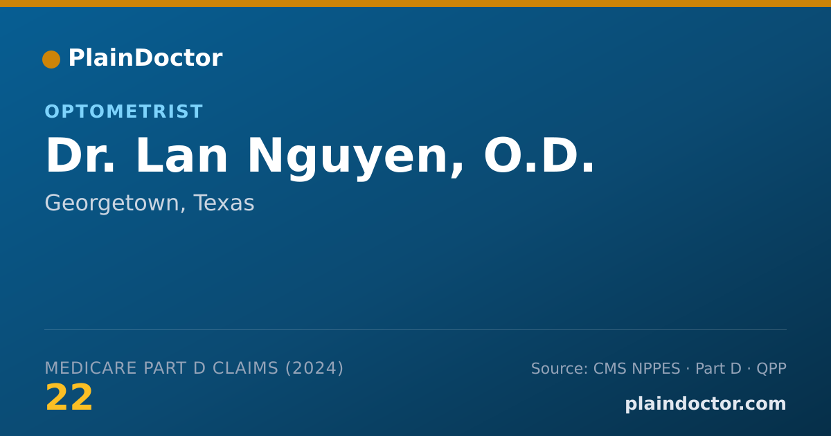 Shareable card for Lan Nguyen, O.D. - Optometrist, Georgetown, TX