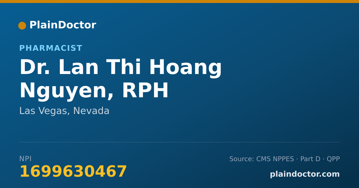 Shareable card for Lan Thi Hoang Nguyen, RPH - Pharmacist, Las Vegas, NV
