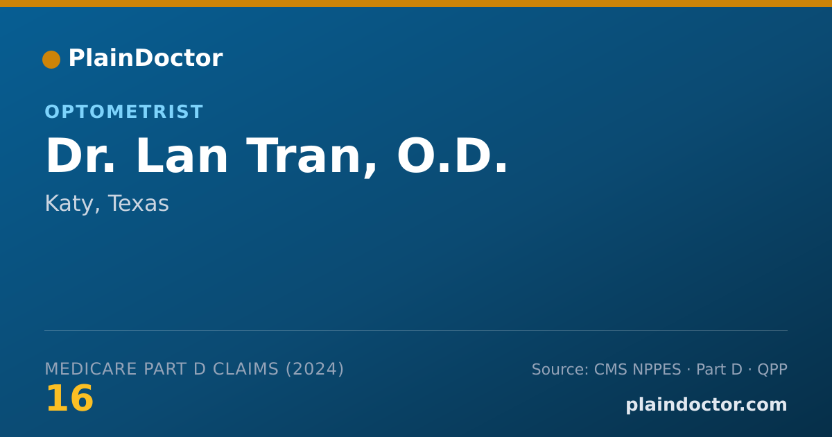 Shareable card for Lan Tran, O.D. - Optometrist, Katy, TX