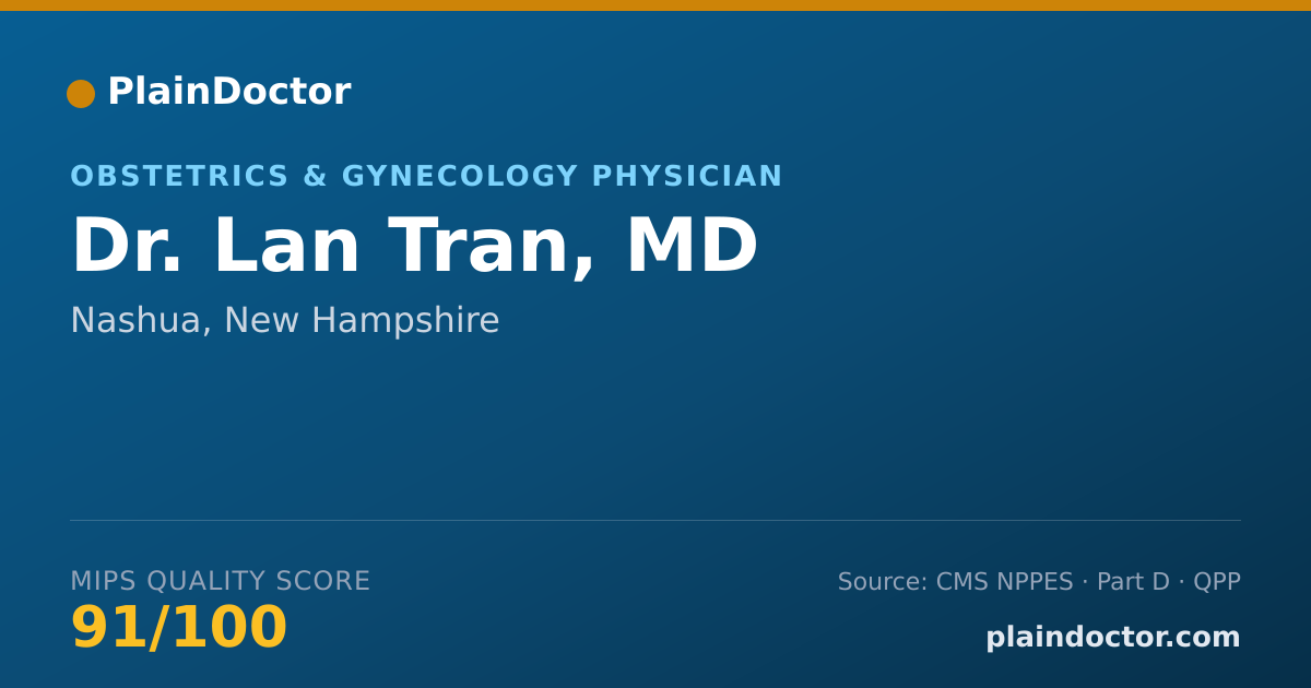 Shareable card for Lan Tran, MD - Obstetrics & Gynecology Physician, Nashua, NH