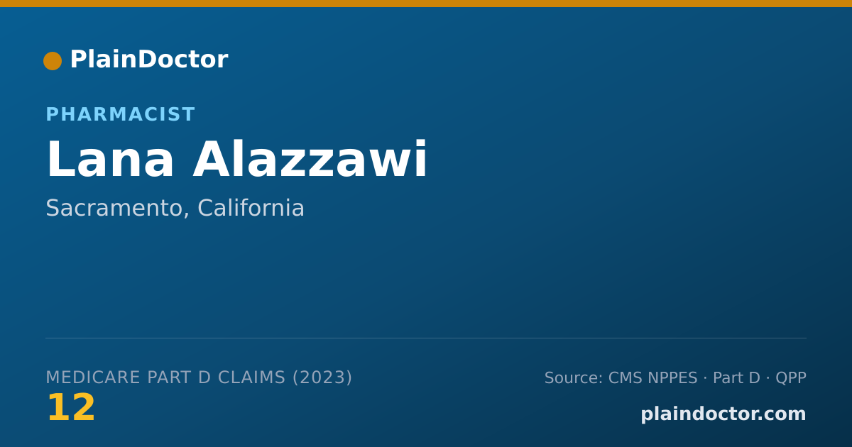 Shareable card for Lana Alazzawi - Pharmacist, Sacramento, CA