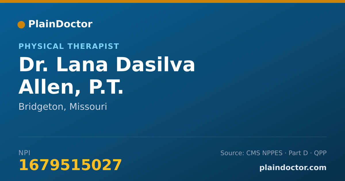 Shareable card for Lana Dasilva Allen, P.T. - Physical Therapist, Bridgeton, MO