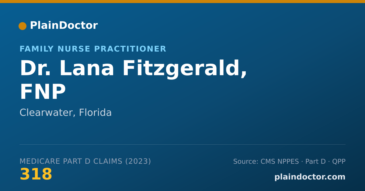 Shareable card for Lana Fitzgerald, FNP - Family Nurse Practitioner, Clearwater, FL