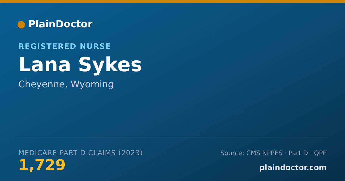 Shareable card for Lana Sykes - Registered Nurse, Cheyenne, WY