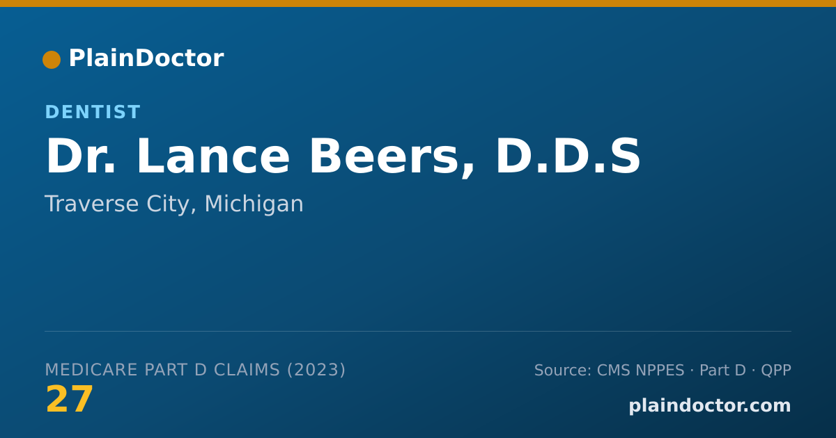 Shareable card for Lance Beers, D.D.S - Dentist, Traverse City, MI