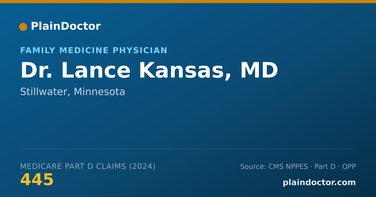 Shareable card for Lance Kansas, MD - Family Medicine Physician, Stillwater, MN