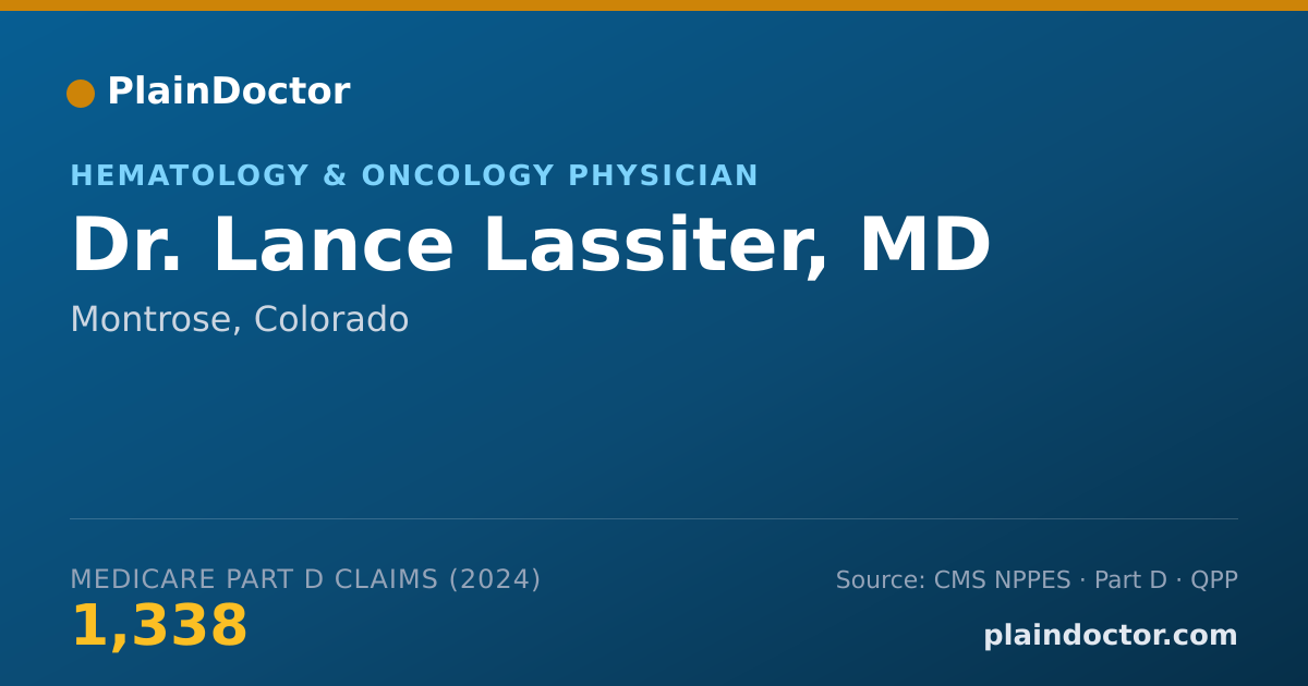 Shareable card for Lance Lassiter, MD - Hematology & Oncology Physician, Montrose, CO