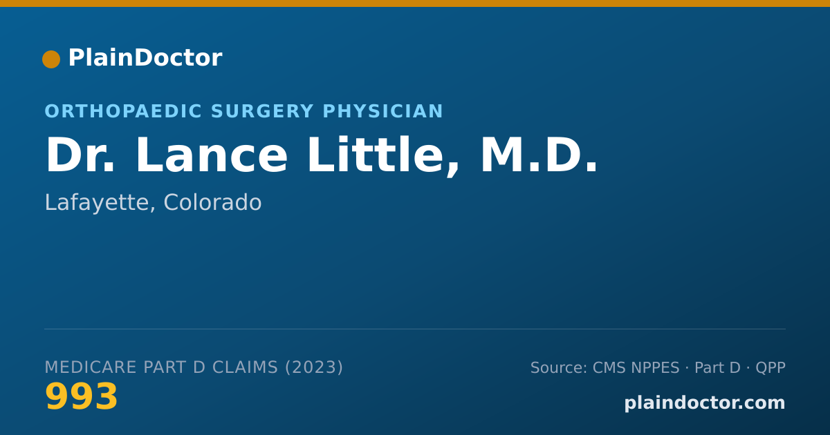 Shareable card for Lance Little, M.D. - Orthopaedic Surgery Physician, Lafayette, CO